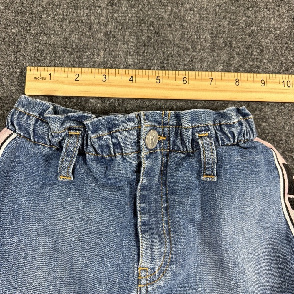$623 Off White Kids Girl's Blue Logo-Stripe‎ Denim Skirt Size 6 - Picture 11 of 13